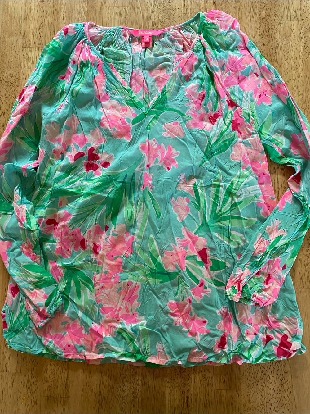 Lilly Pulitzer Floral Tunic in Pink & Aqua